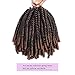 8 Inch 3 Pack Crochet Hair Ombre Spring Twist Crochet Braids Twist Hair 1B30# Spring Crochet Braiding Twist Crochet Hair Synthetic Hair for Women