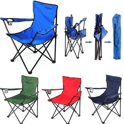 Dayons Folding Camping Big Chair Portable Fishing Beach Outdoor Picnic Travel Collapsible Chairs (Multi-Color)