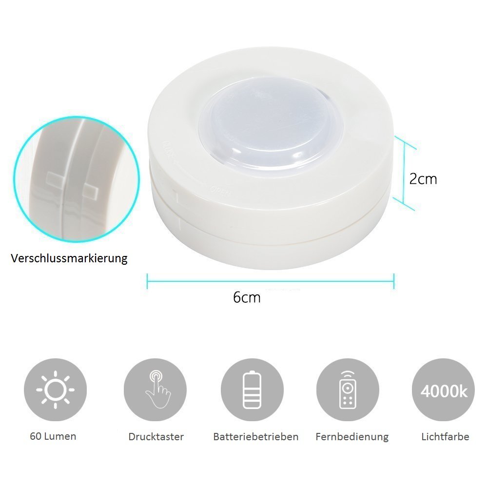 Schrankbeleuchtung LED batterie-betrieben Unterbauleuchte Schankleuchte