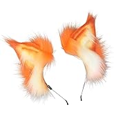 TTYAO REII Orange Cat Ears Headband Fox Wolf Lynx Ears Headwear Animal Hairband Christmas Cosplay Costume Accessories