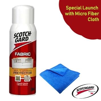 Scotchgard Protector For Fabric & Upholstery (Combo Offer with Microfiber Cloth)