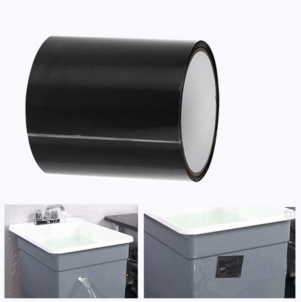 Waterproof Repair Tape, Insulation PVC Pipe Repair Tape Strong Self-Adhesive All Weather Patch Tape Stretchy Waterproof Sealing Tape for Roofing Pipes Holes Cracks ๏ผ10cm*152cm)