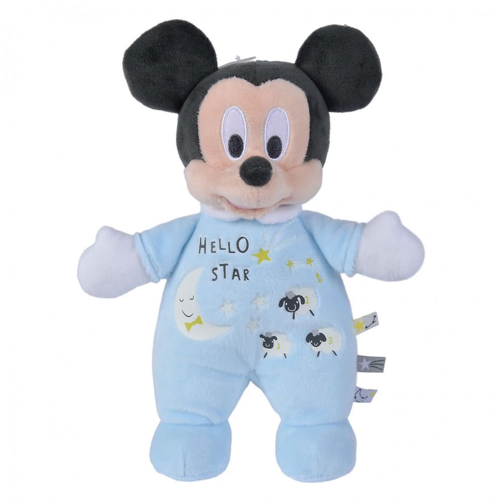 NICOTOY 6315872503 Disney Mickey Mouse Soft Toy 25 cm Luminous Star Pyjamas + 0 m