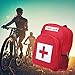 First Aid Bag - EMT Medical Backpack Large Empty Emergency Treatment Backpacking Storage Organizer Travelling Camping Cycling Hiking Car (Red)