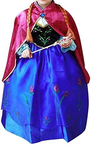 Anbelarui Girls Princess Party Cosplay Costume Long Dress up 3-9 Years