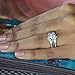 TwoBirch Sterling Silver Half Halo Prong and Channel Set Ring Guard With Cubic Zirconia (1.01 ct.)