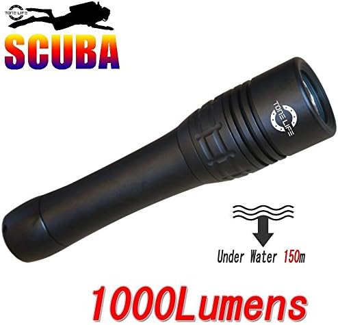 liaoshan-Magnetic Scuba Diving Light Fishing Lamp Camping Torches For Divers With Waterproof 492ft 1000LM CREE XML2 U3 Ring Switch Use 18650 & 26650 Rechargeable Battery (Torch+tube+lanyard+box only)