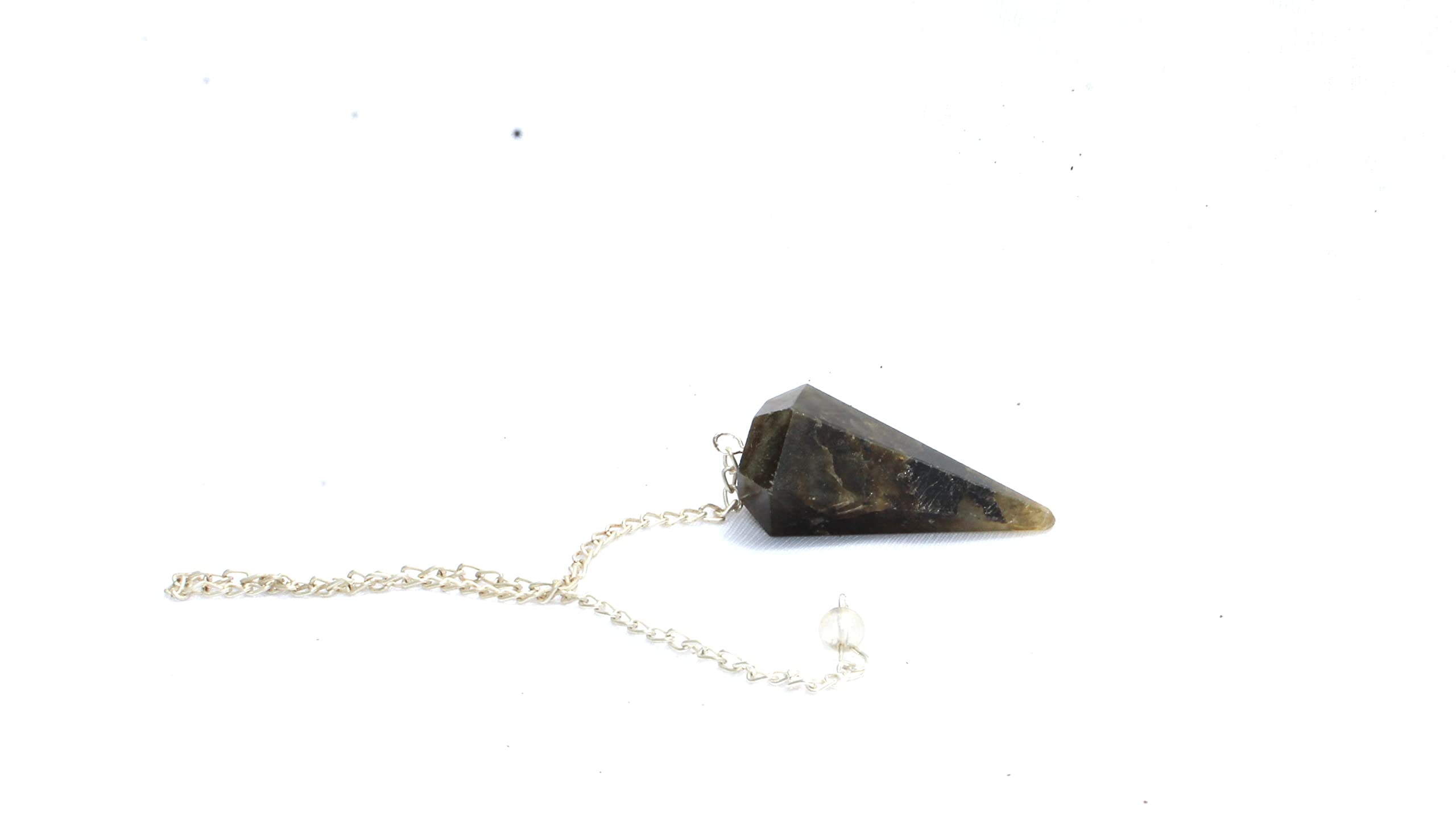 Jet International Labradorite Cone Shaped Pendulum Faceted A++ Healing Spiritual Answers Perfect Energized
