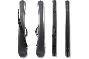 yinfente Double Bass Bow Case Carbon Fiber Bow Box String Bass Bow German Bow Hold 2pcs Bows Strong (black)