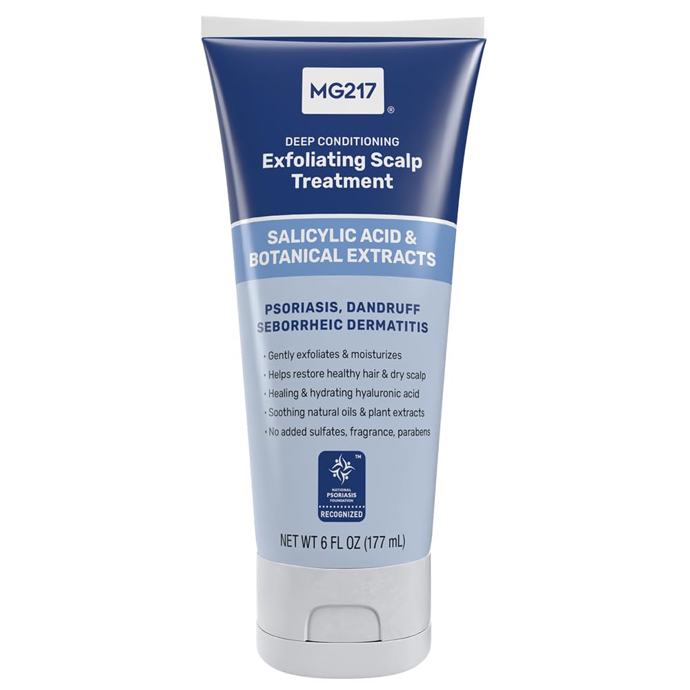 MG217 Deep Conditioning Salicylic Acid Scalp Care for Psoriasis, Exfoliating and Hydrating Formula, Sulfate-Free, Paraben-Free, Cruelty-Free, Fragrance-Free, 6 fl oz