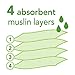 green sprouts Muslin Burp Cloths made from Organic Cotton | 4 absorbent layers protect from sniffles,drips & drools | 100% organic cotton muslin,Super soft & softer with every wash,Machine washable