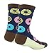 Men's Colorful Donut Casual Socks, Funny Crazy Food Crew Socks in Blue Gift