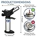 Culinary Torch Lighter for Creme Brulee, Sous Vide, Searing - Professional Food Cooking Torch for Chef and Home Kitchens - Handheld Butane Blow Torch for Art and Crafts by Ingeniosity Products