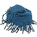 Eforcase Sweet Girls Kids Solid Color Popcorn Design Shawl Tassel Warmer Infinity Scarf Hood Wrap