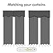 Deconovo Scalloped Valances for Living Room, Blackout Window Valances for Kitchen, Rod Pocket Short Cutains ((42x18 Inch, Dark Grey, 1 Panel)
