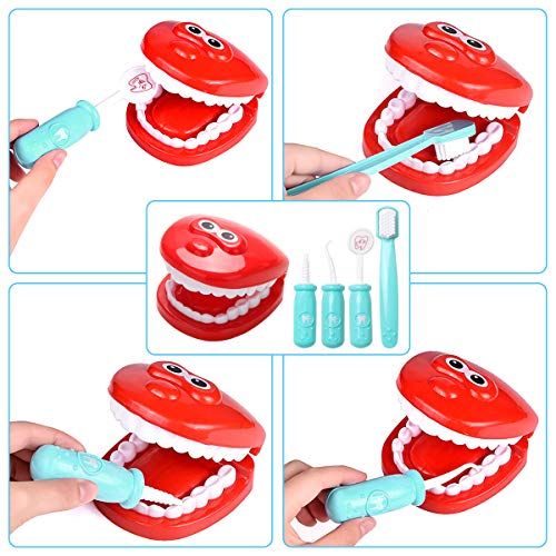 Tencoz Kids Doctor Kit, 31 Piece Pretend Play Toys Dentist Medical Educational Toy with Electronic Stethoscope for Boys Girls Ages 3-6 - Thumbnail 2