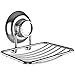 Gecko-Loc Soap Dish Suction mounting Bath soap bar Holder for Bathroom, Metal Bath Shower Bathtub Wall Tile or Kitchen Sink soap or Sponge Dishes - Silver