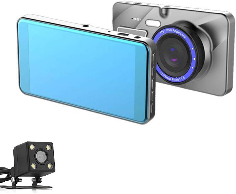 Dash Cam 1080P FHD CAR DVR, Dashboard Camera 4" LCD, Wide Angle Front Lens 170°Wide Angle,Rear View,G-Sensor,Parking Monitor, Loop Recording, Motion Detection,WDR，T4002K