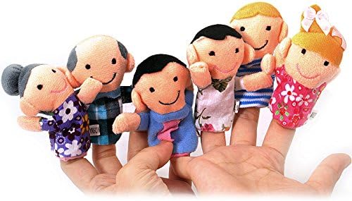 Amazon Gaoominy かわいい6個の家族の指人形 人はママ お父さん おばあちゃん おばあちゃん 兄弟 姉妹無料ケーブルタイを含む おもちゃ おもちゃ