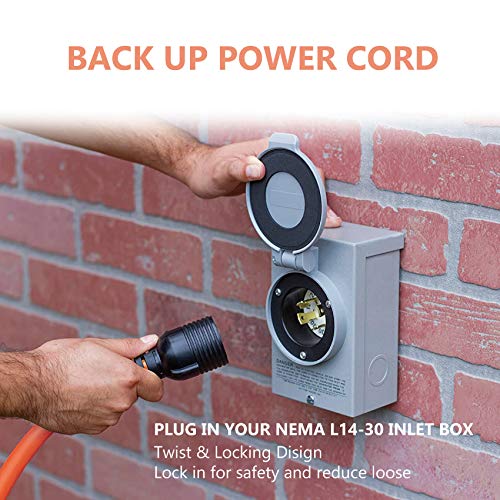 BOEEMI Generator Transfer Switch Adapter Cord L530P Male to L1430R