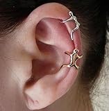 LanLan Sliver Climbing Man Naked Climber Ear Cuff Helix Cartilage Earring
