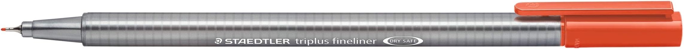 triplus 334 0.3 mm Staedtler Fine Liner Superfine Point Pen - Scarlet Red (Pack of 10)