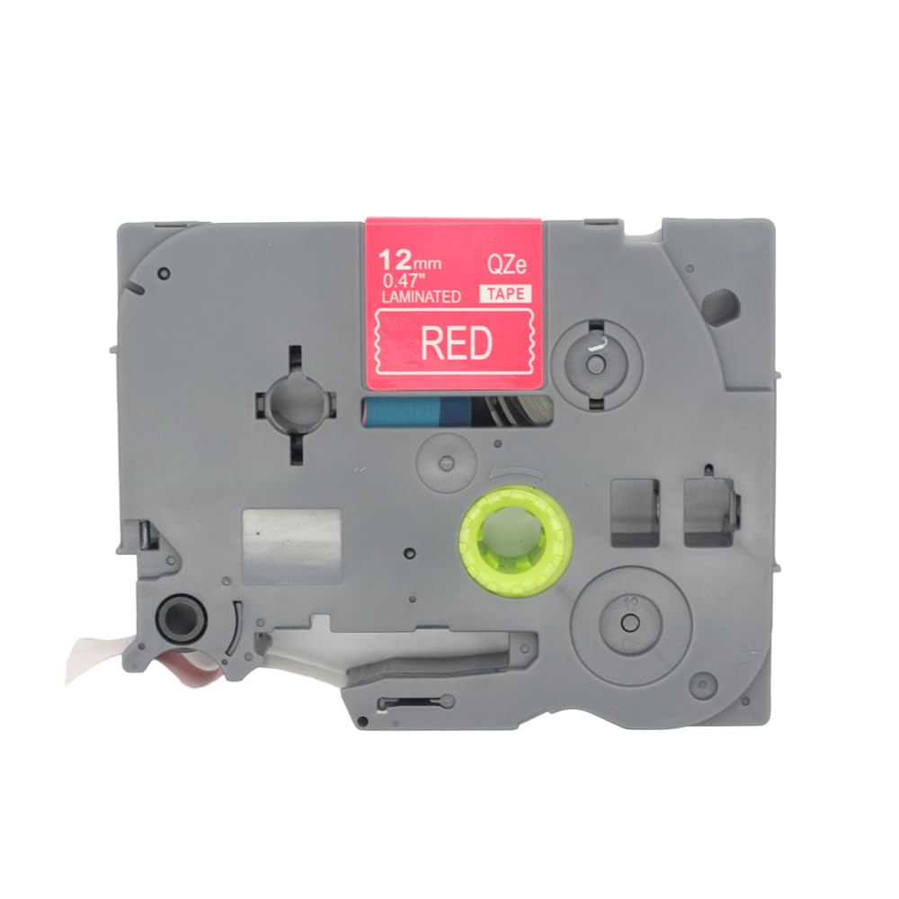 BROVACS 1 Pack White on Red Laminated Label Tape Compatible for Brother P-Touch Label Printer TZ 435 TZe 435 12mm 1/2" OPA4435