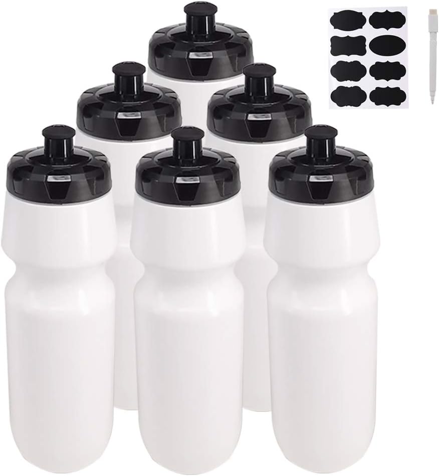 ZMCYN 6 Pack 800ML (27 oz) Sports Water Bottles Sports and Fitness