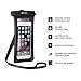 3iArt WPBAG01 Floating Waterproof Case Dry Bag with Armband & Audio Jack for iPhone 6, 6 Plus, 6s, 6s Plus, 5s, Samsung Galaxy s6, TPU Construction Pouch & IPX8 Certified - Black