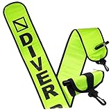 Scuba Choice Scuba Diving 4' Neon Yellow Surface Marker Signal Tube with Plastic Clip