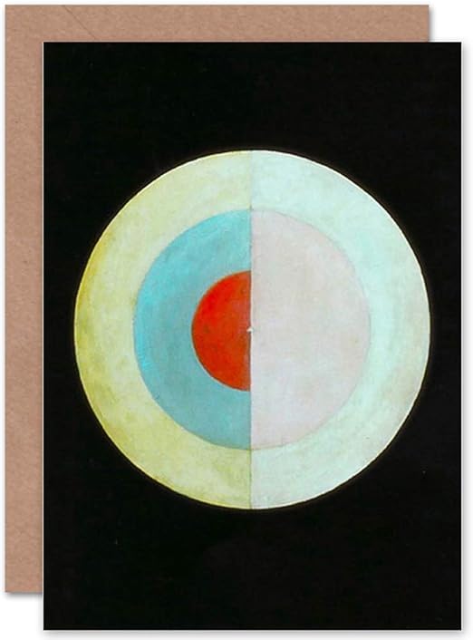 Wee Blue Coo Greetings Card Painting Abstract