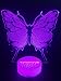 3D Optical Illusion Led Night 7 Colors Changing Desk Lamp Butterfly By AZALCO