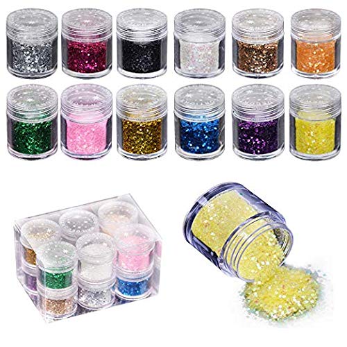 5 Pieces 30ML Crystal Epoxy Resin 13 Color Liquid Pigment 12 Glitter Sequins with Mini Lamp 1 Tweezer For DIY Handcraft Jewelry Earrings Necklace Bracelet Nail Art Accessories
