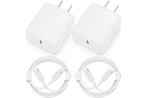 QUZUDN USB C Charger, 2 Pack 20W USB C Fast Wall Charger Block with 2 Pack 6 FT USB-C to C Cable for iPhone 15/15 Plus/15 Pro/15 Pro Max/Pad Pro/Air/Mini, Galaxy