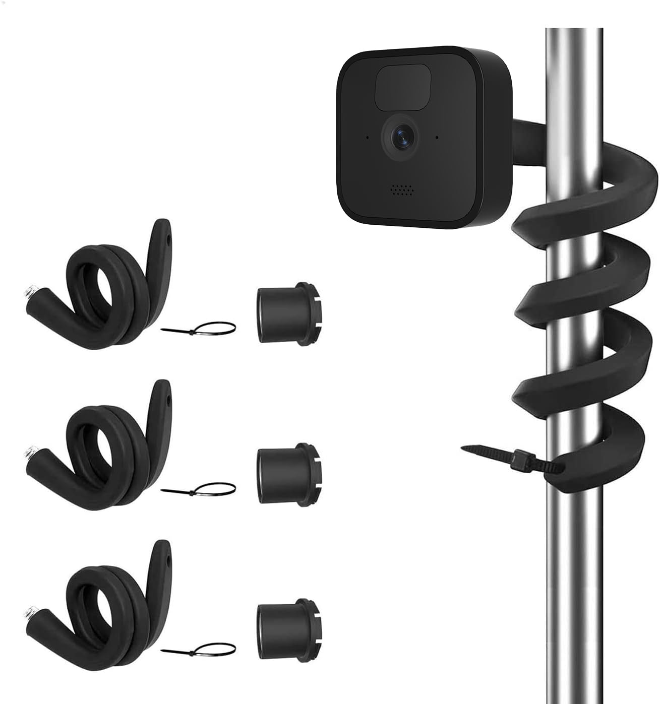 TIUIHU Flexible Twist Mount for Blink Outdoor 4/Outdoor 2K+/Blink XT/XT2/Blink Mini/Mini 2 ,Compatible with All-New Blink Outdoor/Indoor, No Tools Installation (3 Pack, Black)