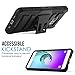 Galaxy A5 Case, MoKo Shock Absorbing Hard Cover Ultra Protective Heavy Duty Case with Holster Belt Clip + Built-in Kickstand for Samsung Galaxy A5 SM-A510F (2016) - Black (NOT FIT Galaxy A5 2015)