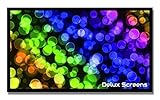 (Sale) Delux Screens 100 inch 4K/8K Ultra HDR Projector Screen - Active 3D Ready - 6 Piece Fixed Frame - Home Theater Movie Projection Screen - PVC Matte White - Velvet Border (100