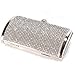 Anladia Shimmering All-Over Diamante Covered Evening Bag Small Box Shape Clutch