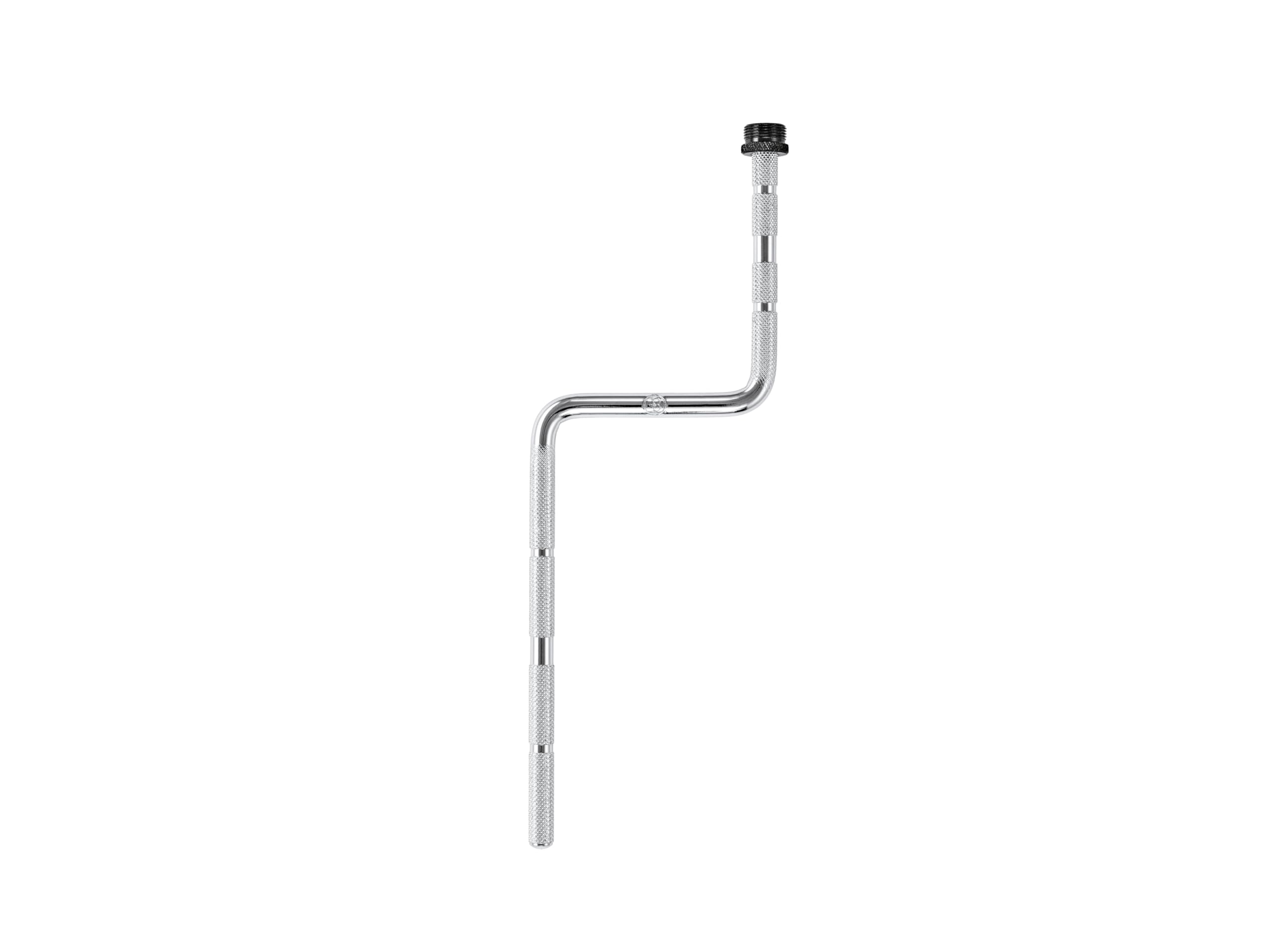 Meinl Percussion Rod Microphone Rod - Angled Rod for Microphones - Threaded Tip for 0.375 and 0.625 Inch Threads - Z-Shape - Steel, Chrome Plated (MC-MR3)