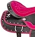 Acerugs 14″ 15″ 16″ 17″ 18″ Crystal Western Synthetic Barrel Racing Horse Saddle TACK Set (14)thumb 3