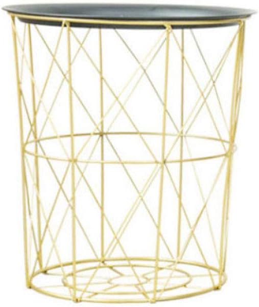 FCSFSF - Mesas auxiliares de silla, hierro forjado nórdico, para sala