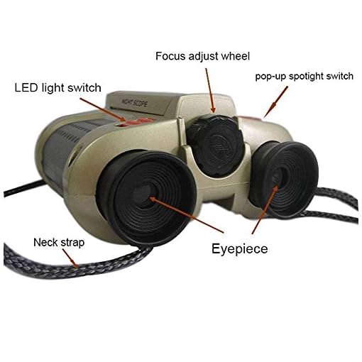 BIAL Binoculars for Kids, Toys Binoculars Night Scope 4x30 Telescope with Pop-up Spotlight and Night-Beam Vision Fun Cool Toy Gift for Kids Boys Girls - Image 3