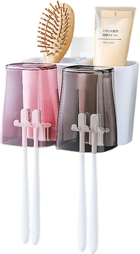 Amazon Haawooky 歯ブラシホルダー 浴室 電動歯ブラシホルダー 歯ブラシホルダー 壁掛けセット 電子歯ブラシ 歯磨き粉 カミソリ用 歯ブラシスタンド ホーム キッチン オンライン通販