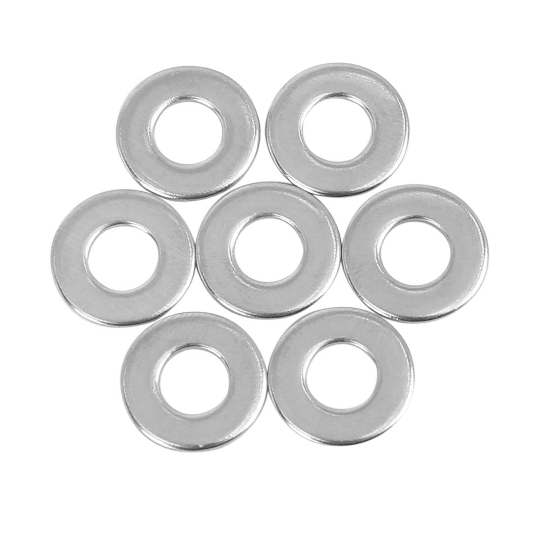 X AUTOHAUX M6 x 14x1.2mm Stainless Steel Car Fastener Flat Washer Gasket 110pcs