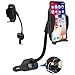 Car Phone Mount Charger Holder, Vansky 3-In-1 Car Holder Gooseneck Cigarette Lighter Power with Dual USB 4.8A Charger for iPhone X 7 Plus 8 Plus 6 6S Plus Samsung Galaxy Google Nexus LG Huawei etc
