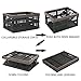 Kekow 15 L Black Plastic Collapsible Storage Basket, Folding Crates Storage, Set of 3