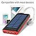 Solar Charger Portable Charger Power Bank 24000mah Huge Capacity 3 USB Output Ports Backup Battery Packs Compatible with Tablet HTC Android and Other Smart Devices