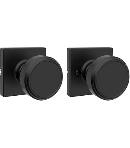 Stone Harbor Hardware Bonn Door Knob with Square Rosette, Privacy