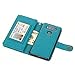 LG V20 Case, TabPow 10 Card Slot - [ID Slot][Button] Wallet Folio PU Leather Case Cover with Detachable Magnetic Hard Case for LG V20 - Blue