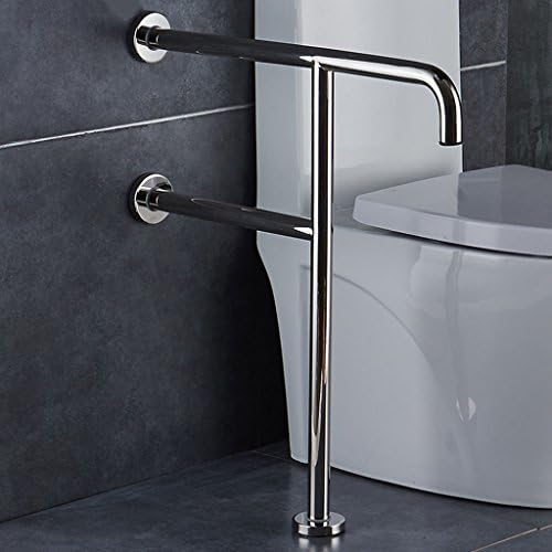 Handrails WSSF 304 Stainless Steel Bathroom Toilet Elderly Disabled Barrier-free Non-slip Safety Support Handle Floor Armrest,60 * 70cm
